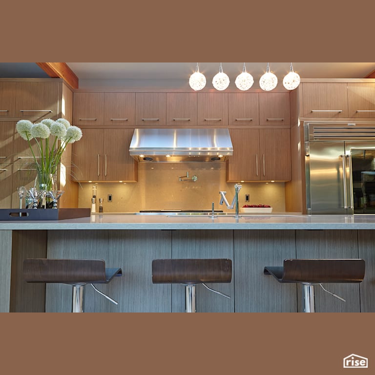 Kitchen with Low-Flow Kitchen Faucet by My House Design/Build Team Ltd.