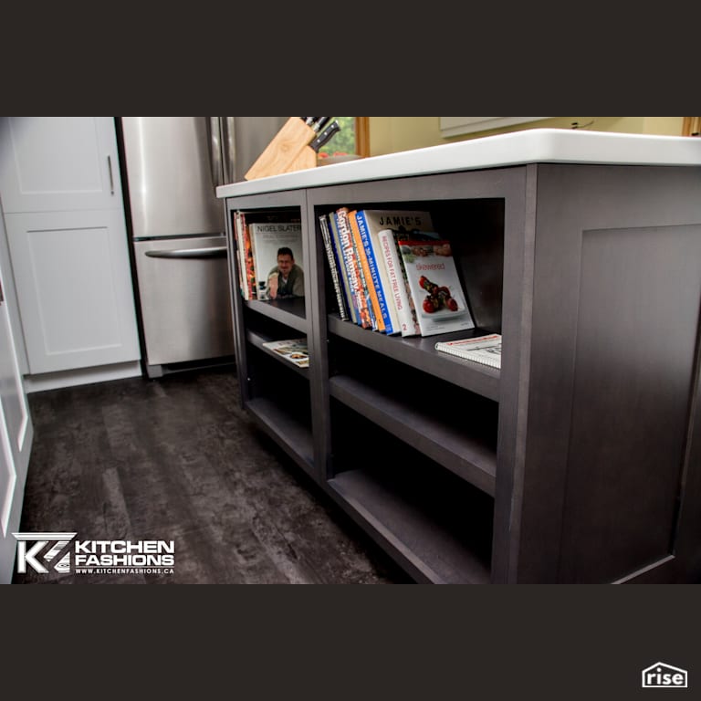 Kitchen Fashions - 2 Tone Kitchen with Refrigerator by Home Fashions