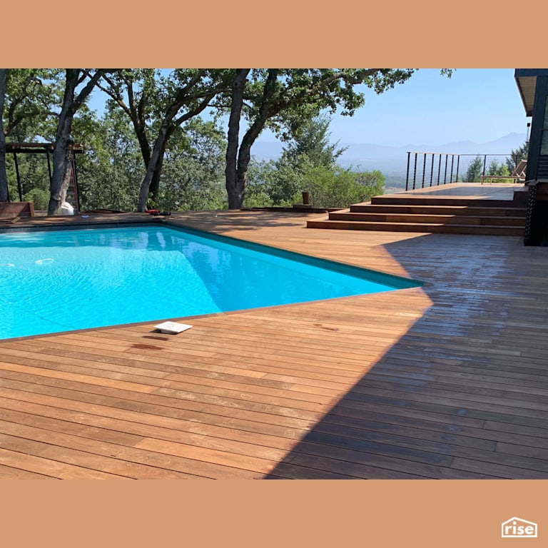 Thermally Modified Wood Pool Deck With a View with Thermally Modified Wood Decking by Americana by Bingaman