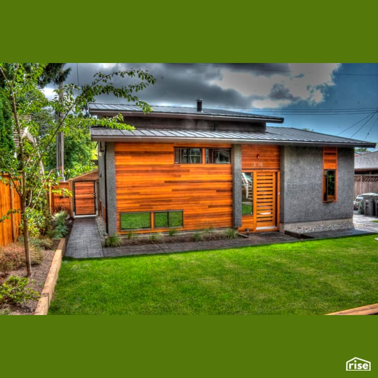 W34th backyard view with Patio Stone by Lanefab Design/Build