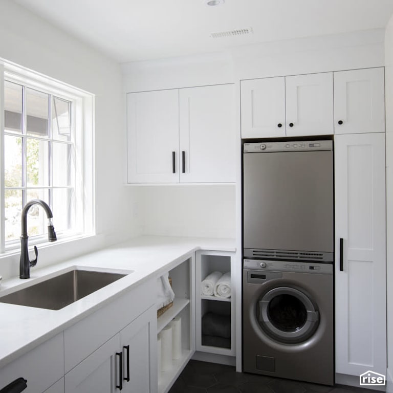 Laundry Room with Clothes Dryer by PlaidFox