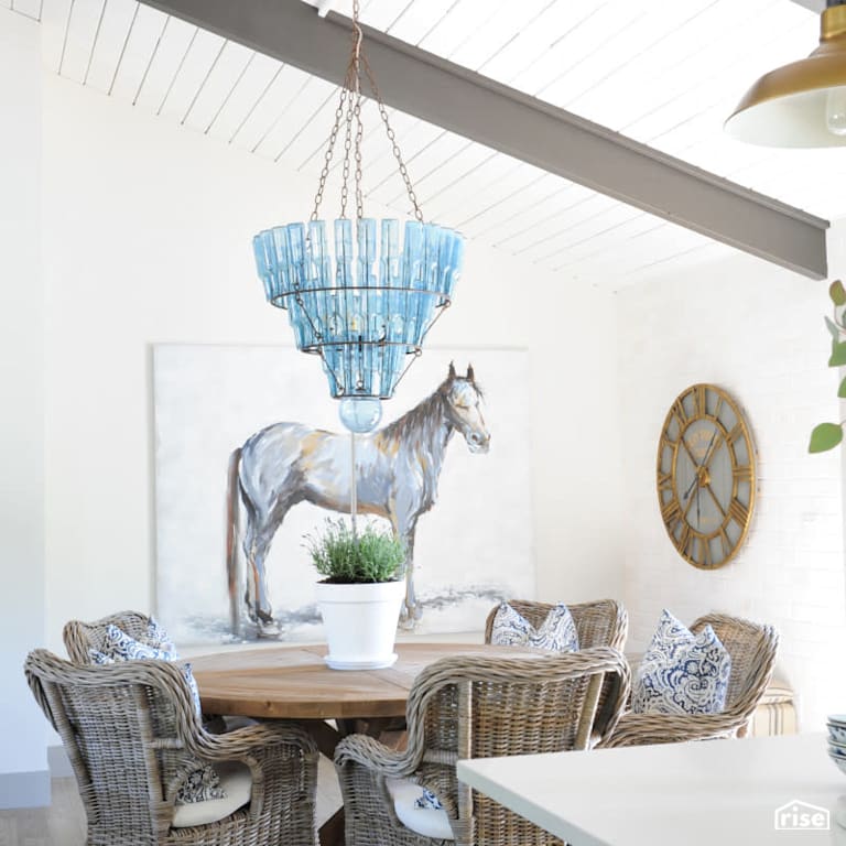 Dining Room with Ceiling Light by PlaidFox