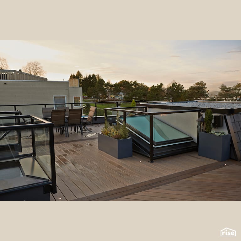 Rooftop with Solar Outdoor Lights by My House Design/Build Team Ltd.