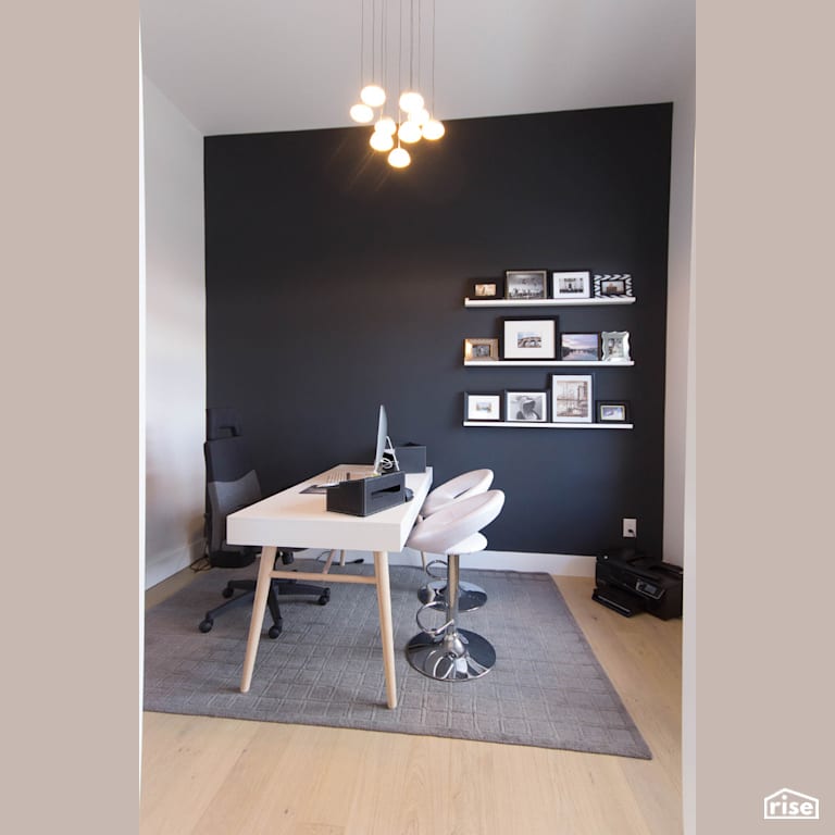 The Broadway - Home Office with Laminate Flooring by Bowers Construction