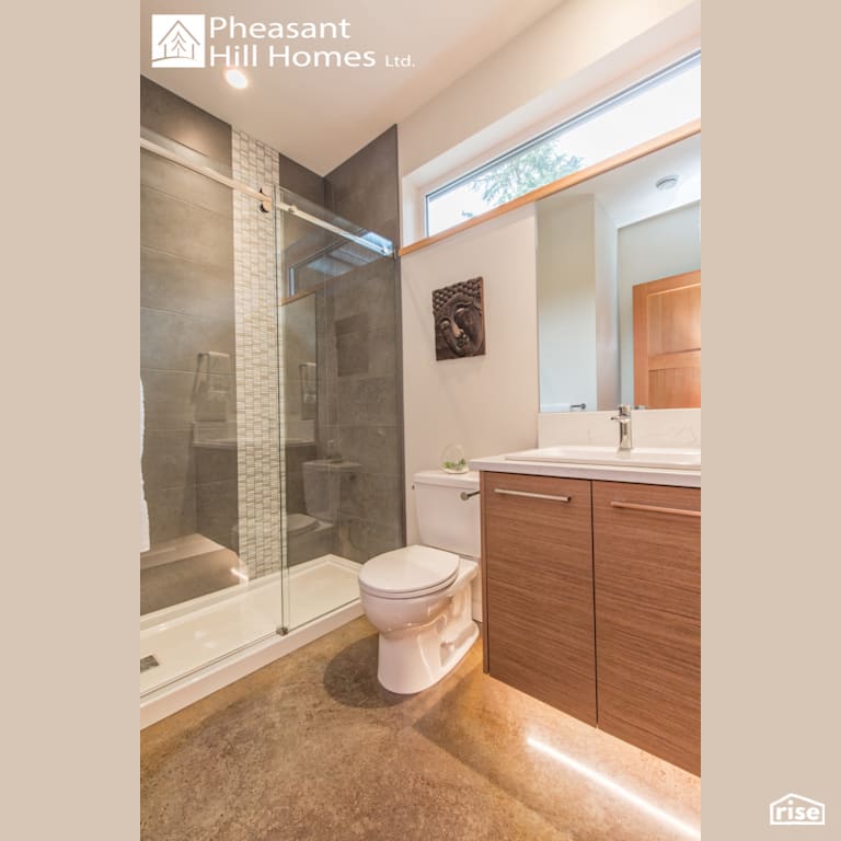 Beachfront Living - Bathroom with Integrated LED by Pheasant Hill Homes Ltd.