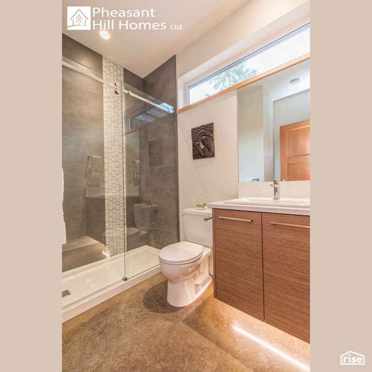 Beachfront Living - Bathroom with Integrated LED by Pheasant Hill Homes Ltd.