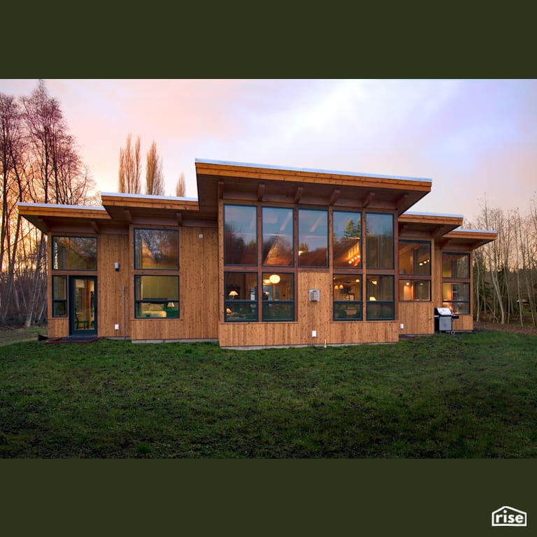 Whidbey Island Home with Argon Gas Filled Window by FabCab Inc