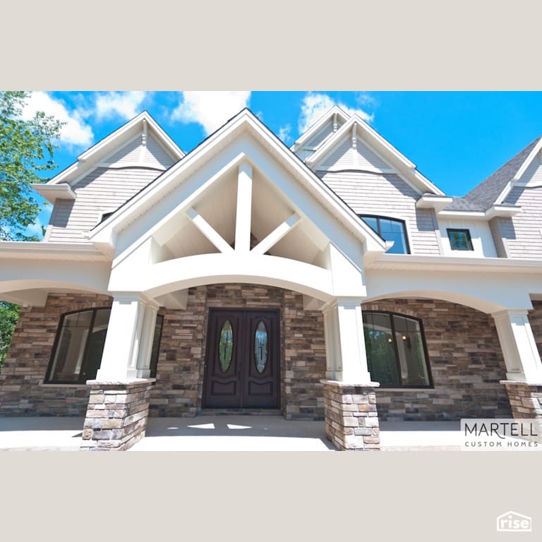 50 Via Roma Way - Exterior with Stone Siding by Martell Homes