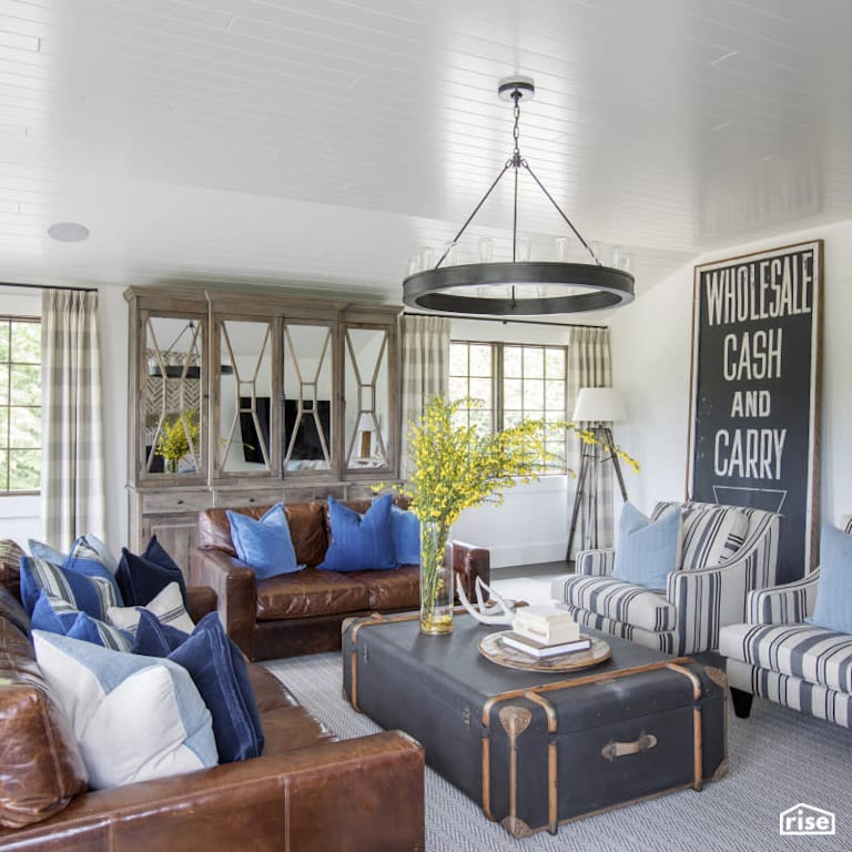 Living Room with Ceiling Light by PlaidFox