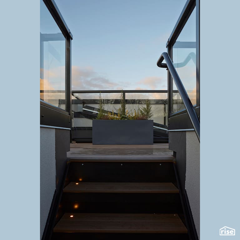 Upper Deck with Accent Outdoor Lighting by My House Design/Build Team Ltd.