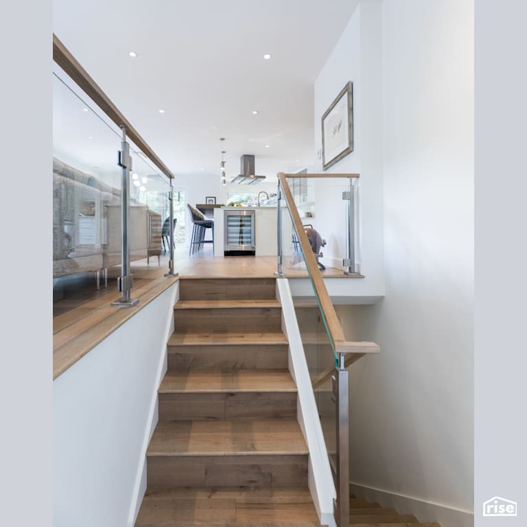 Marine Drive Stairs and Kitchen with Low-Flow Kitchen Faucet by Synthesis Design