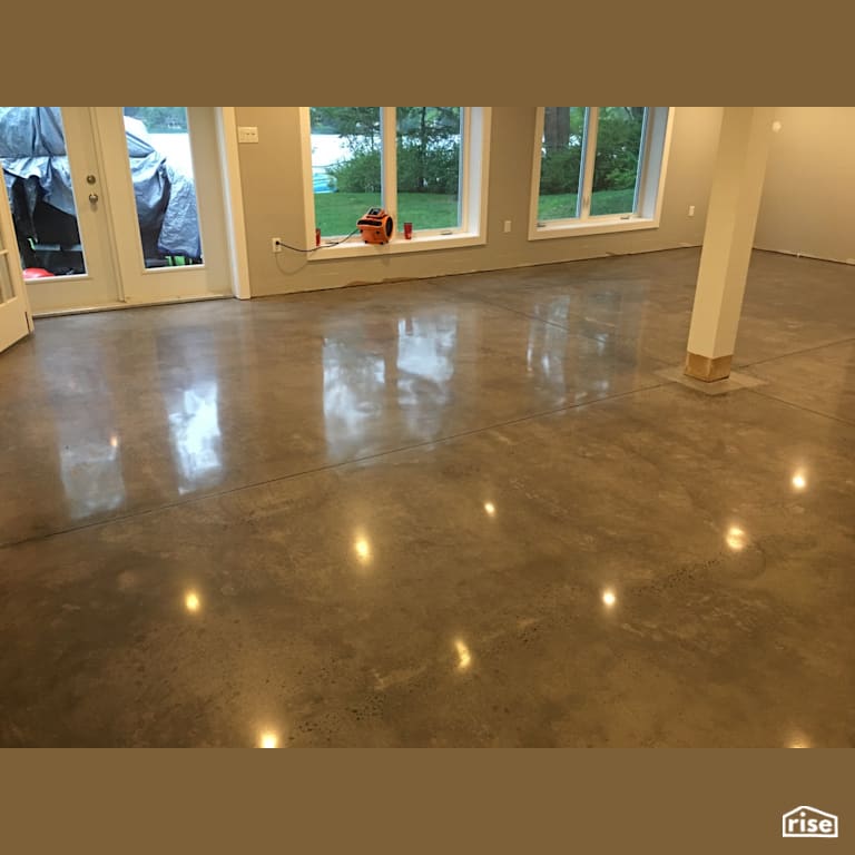 800 Grit Random Exposure with grey dye with Concrete Flooring by DeltaCrete