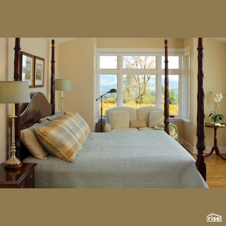 Bedroom with Fixed Window by Winsome Construction