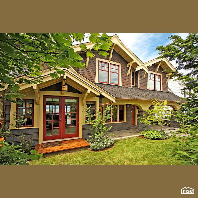 Seattle Craftsman exterior with Patio Stone by Gant Nychay Architecture PLLC