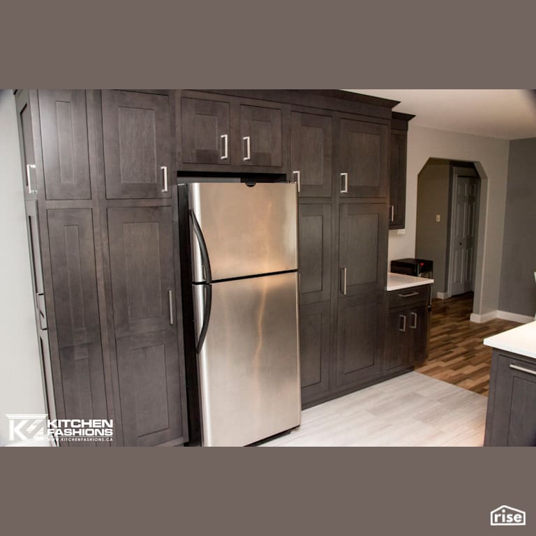 Dark Elegant Kitchen with FSC Certified Wood Cabinet by Home Fashions