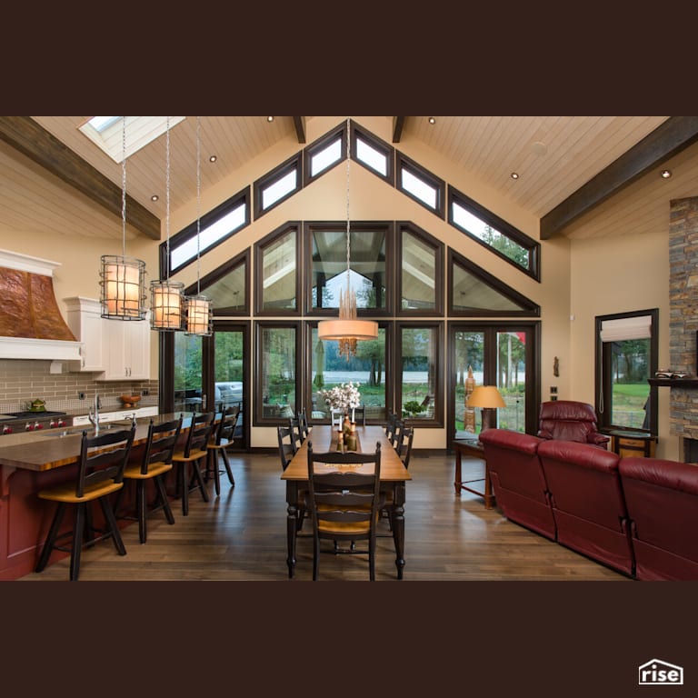 Open Concept with Fixed Window by My House Design/Build Team Ltd.