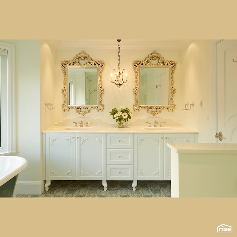 Ensuite with Low-Flow Bathroom Faucet by My House Design/Build Team Ltd.