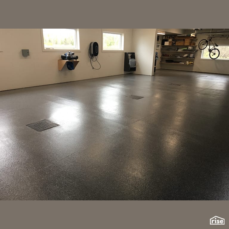 Polyaspartic Garage Floor with Concrete Flooring by DeltaCrete