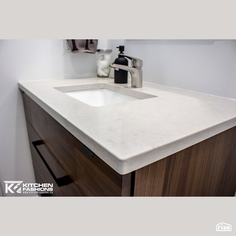 Serene White Modern Bathroom with Low-Flow Bathroom Faucet by Home Fashions