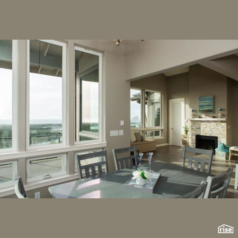 Dining Room with Fixed Window by Winsome Construction