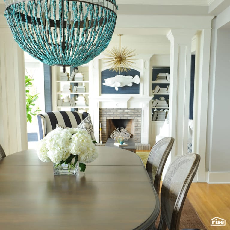 Living and Dining Room with Engineered Hardwood by PlaidFox