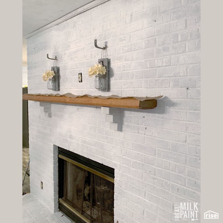 Wood Fireplace Painted With Milk Paint with Milk Paint by Real Milk Paint Co