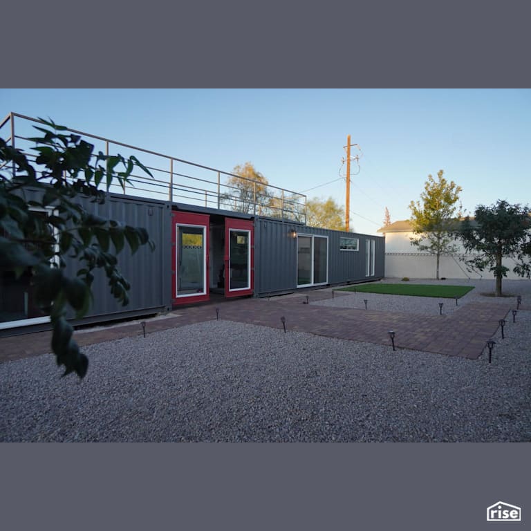 Joined Container Homes With Walkway with Patio Stone by Alternative Living Spaces