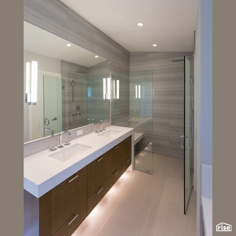 Bathroom with Integrated LED by Synthesis Design