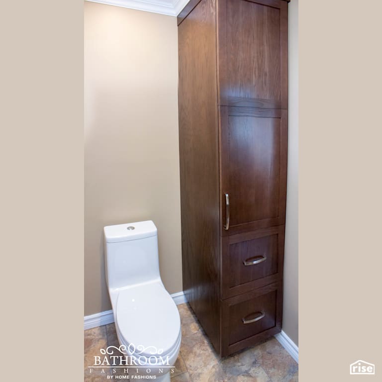 Bathroom Fashions - 2 Bathroom Reno with Ceramic Tile Floors by Home Fashions