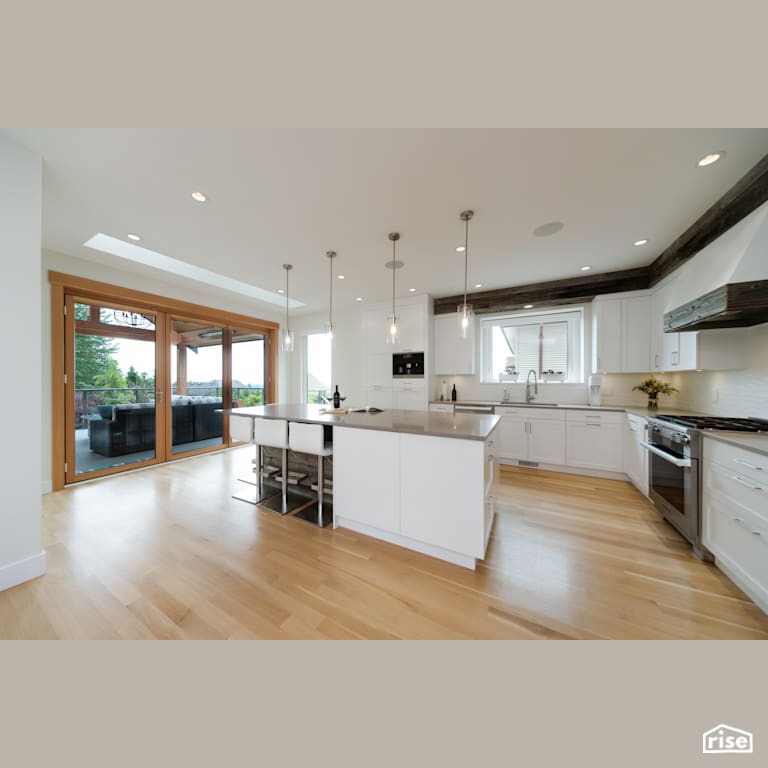 Kitchen with Integrated LED by My House Design/Build Team Ltd.