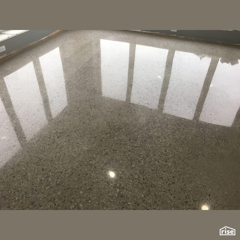 1500 grit full aggregate polish with Concrete Flooring by DeltaCrete