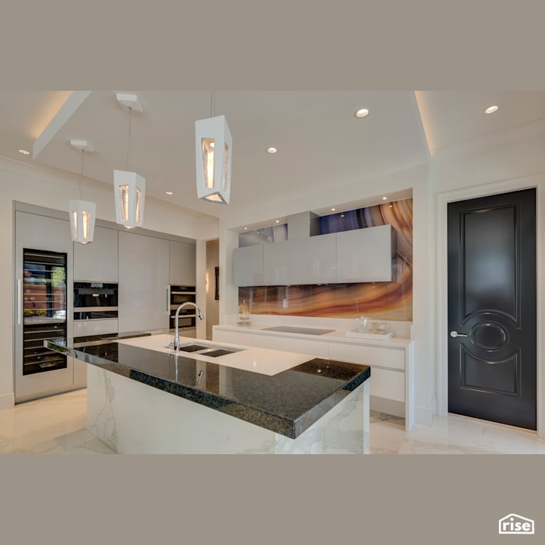 Executive Elegance - Kitchen with Wall Oven by Clay Construction