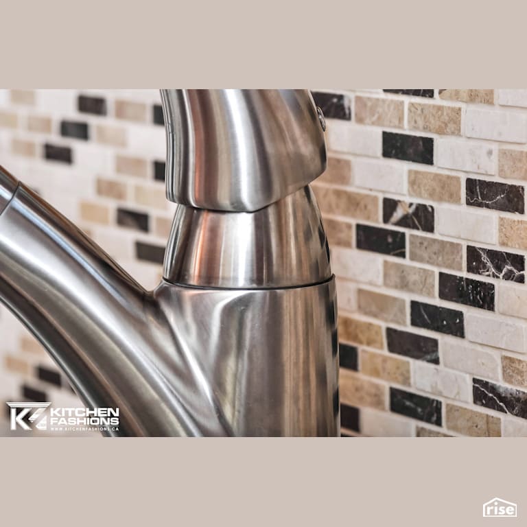 Kitchen Fashions - Cinnamon Stained Kitchen with Low-Flow Kitchen Faucet by Home Fashions