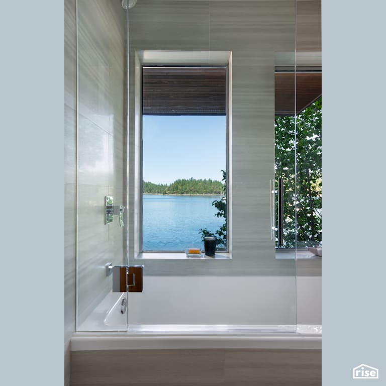 Relax with a view with Low-Flow Bathroom Faucet by Synthesis Design