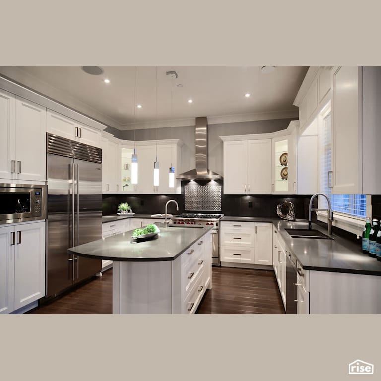 Clay Construction - Arbutus Craftsman - Kitchen with Low-Flow Kitchen Faucet by Clay Construction