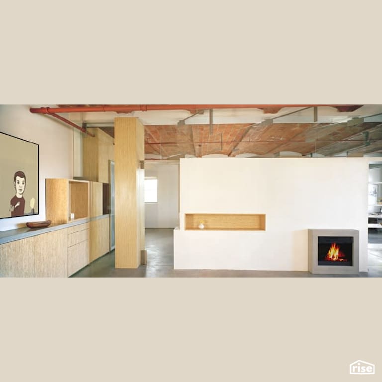 Quadrant Loft with Gas Fireplace by Merge Architects
