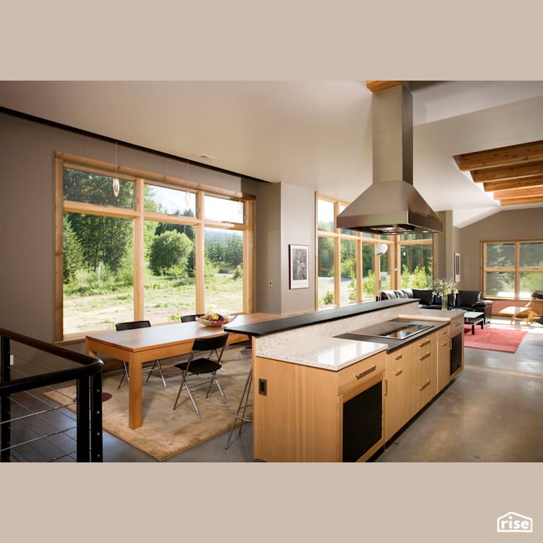 Amber Pearl Countertop with Recycled Glass Countertop by IceStone