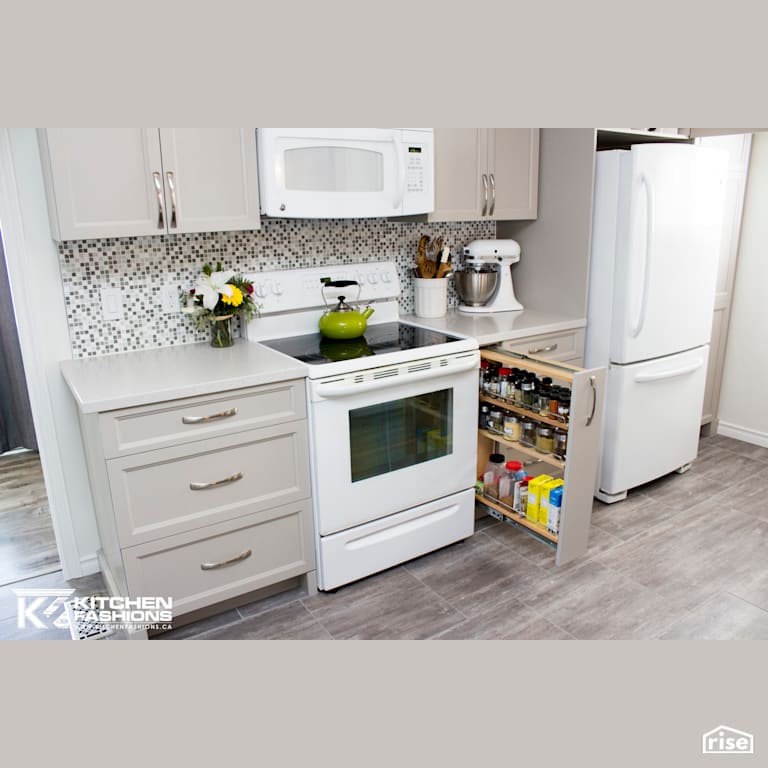 Gossamer Grey Kitchen with FSC Certified Wood Cabinet by Home Fashions