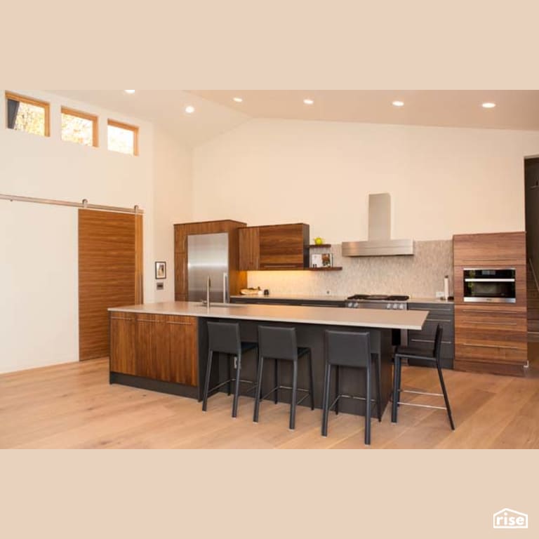 Kitchen with Low-Flow Kitchen Faucet by Winsome Construction
