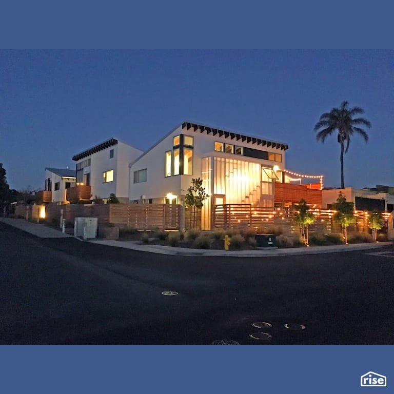 Exterior with Accent Outdoor Lighting by Alliance Green Builders