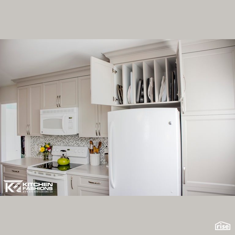 Gossamer Grey Kitchen with Induction Range by Home Fashions