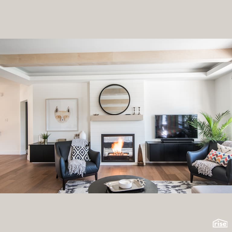 Weybridge Lane Living Room with FSC Certified Hardwood by Homes by Highgate