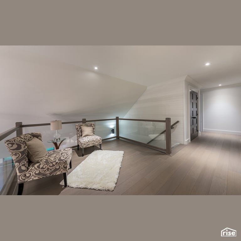 House in The Woods - Staircase and Landing with Ceiling Light by Homes by Highgate