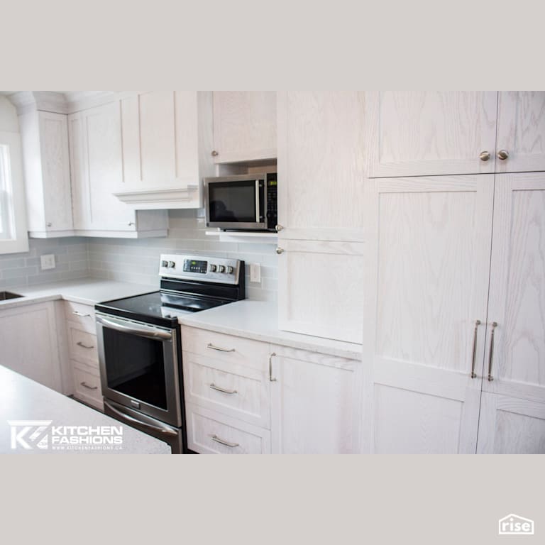 White Frosted Kitchen with FSC Certified Wood Cabinet by Home Fashions