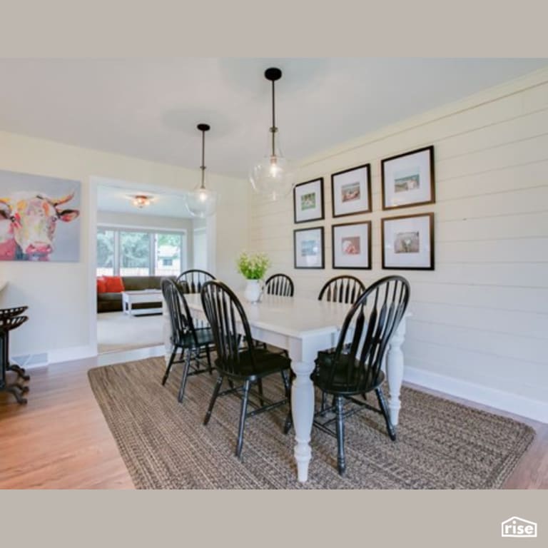 Dining Room Remodel with Laminate Flooring by Constructive Builders