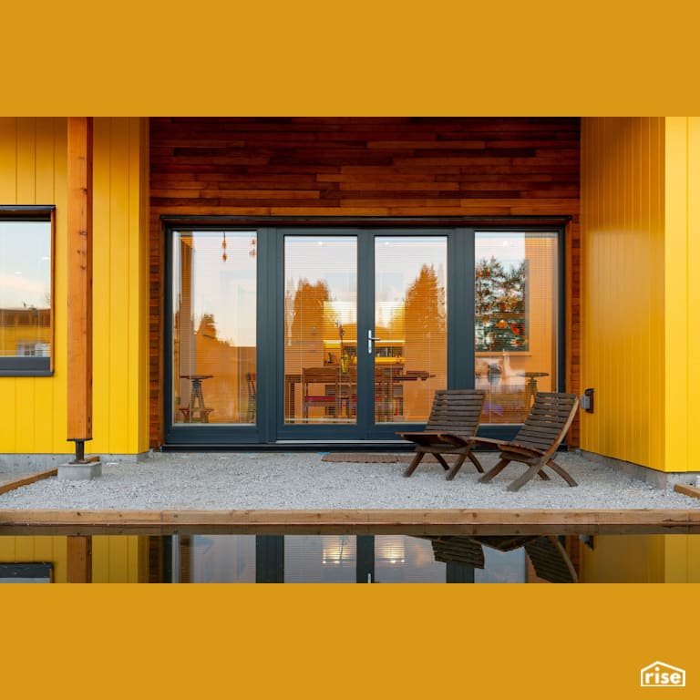 South Patio with Passive House Door by Lanefab Design/Build