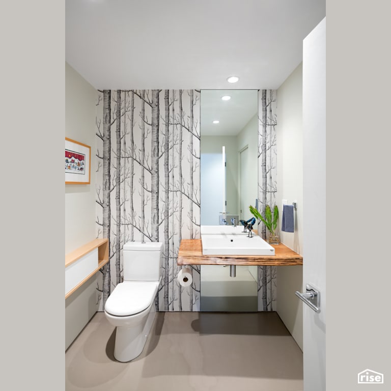 Bathroom with Low-Flow Bathroom Faucet by Naikoon Contracting