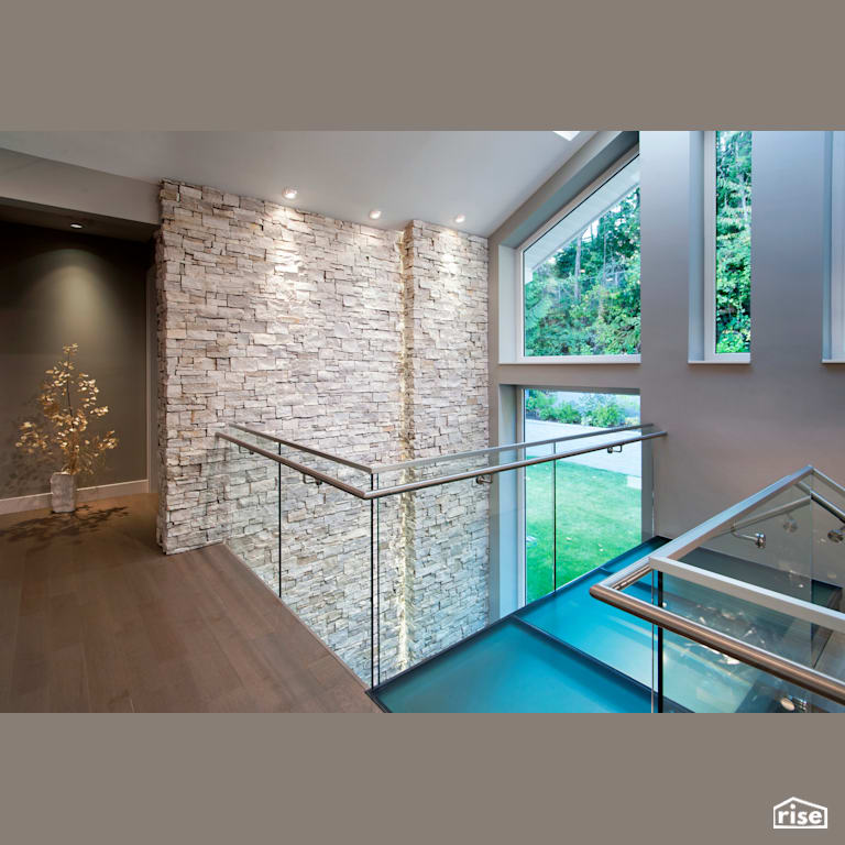 Staircase with Integrated LED by My House Design/Build Team Ltd.
