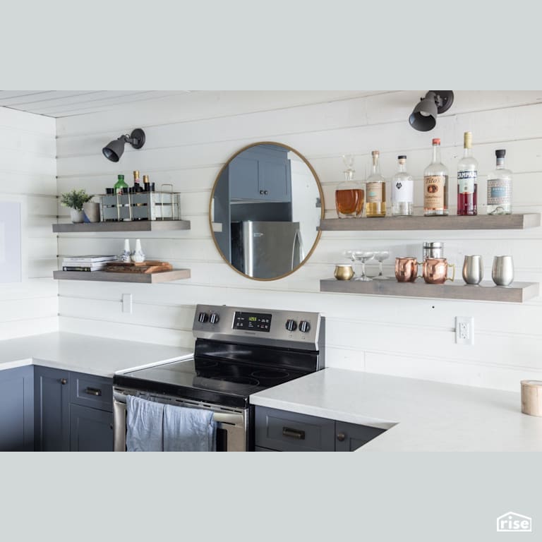 Cottage Kitchen with Wall Light by Reimagine Designs