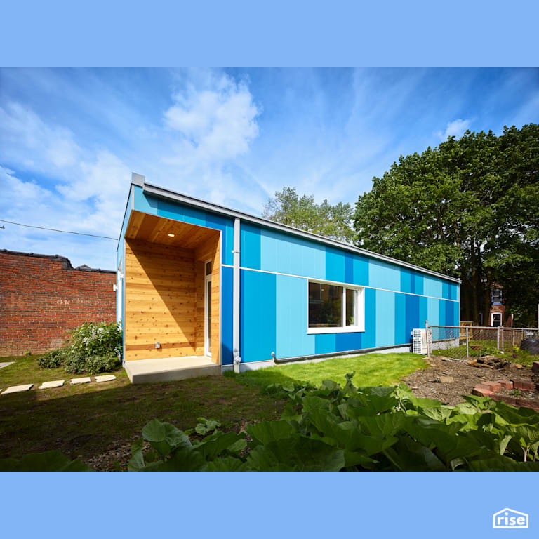 Latham Exterior With Wood Accent with Integrated LED by Module